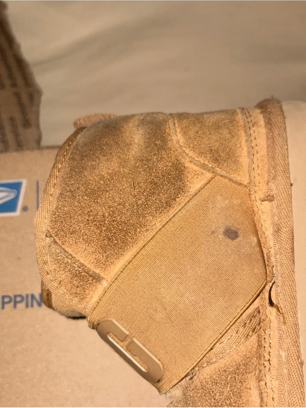 UGG Neumel II Graphic Chestnut Suede Boots Big Kids Size 1 1110703K Used, Fair